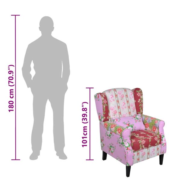 Фотьойл с пачуърк дизайн, текстил