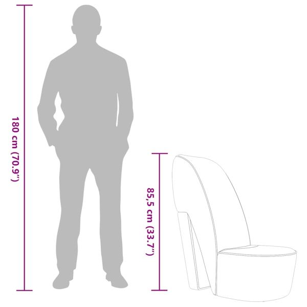 Стол във форма на обувка на висок ток, бял, изкуствена кожа