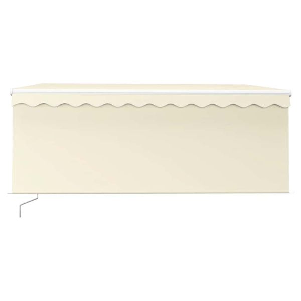 Ръчно прибиращ се сенник с щора, 3x2,5 м, кремав