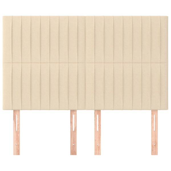 Табла за легло, кремава, 144x5x118/128 см, плат