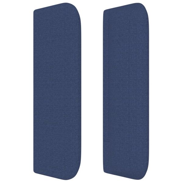 Горна табла за легло, синя, 93x16x78/88 см, плат