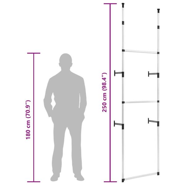 Телескопична система за гардероб с алуминиеви пръти