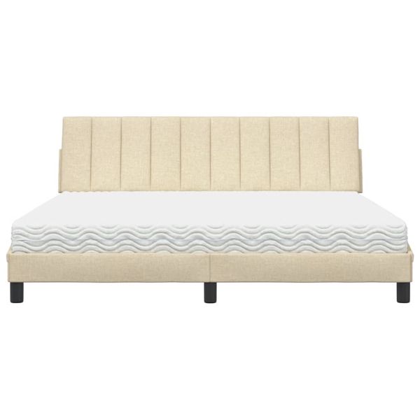 Легло с матрак Hanko, кремаво, 180x200 см, плат