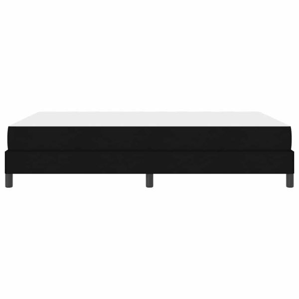 Легло с пружинирана основа с матрак Черно 140 x 190 cm текстил