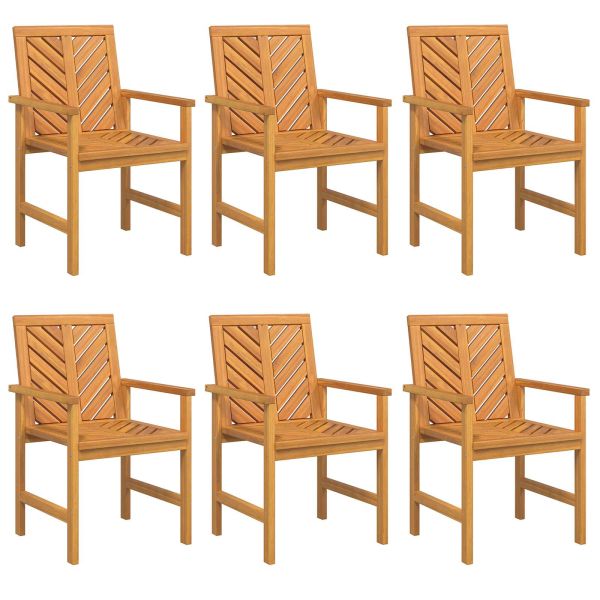 Трапезен стол 6 pcs Естествен 62.5 x 59 x 89 см