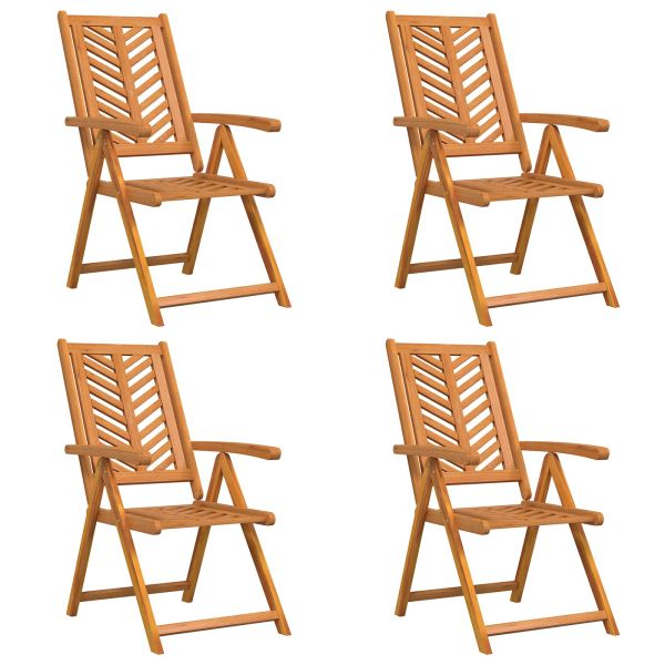 Градински стол 4 pcs Кафяво 57 x 72 x 109 см