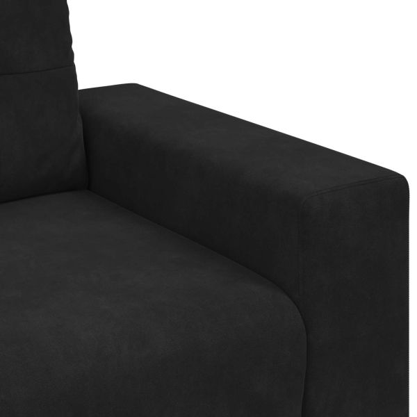 Комплект дивани 3 pcs Черно 221 x 80 x 80 см Кадифе