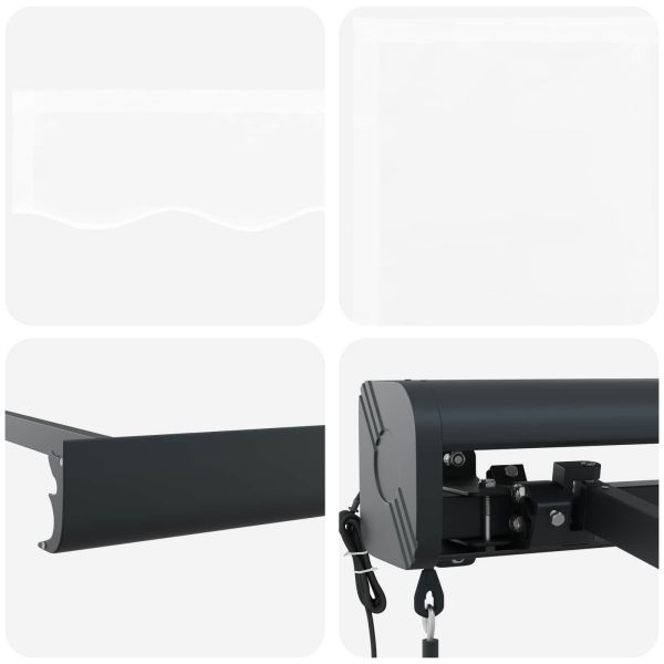 Сенник Бяло 350 x 250 x 165 см Полиестер и алуминий