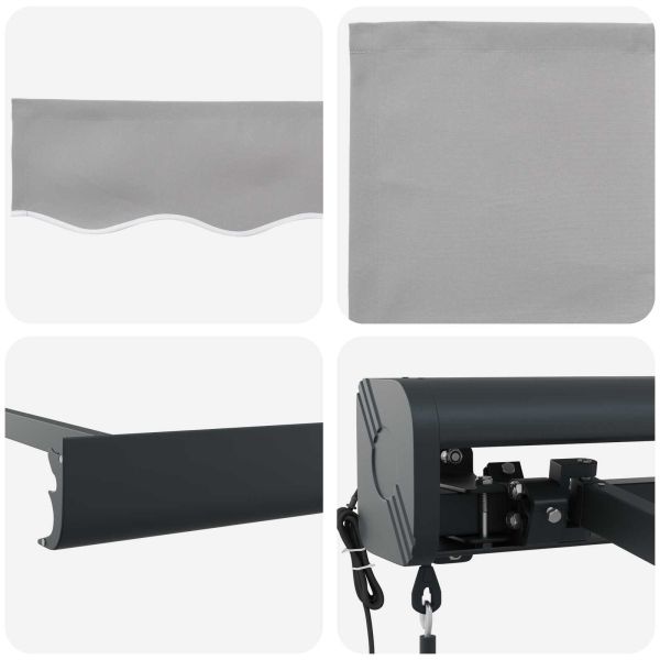 Сенник Светлосиво 400 × 300 cm Полиестер и алуминий