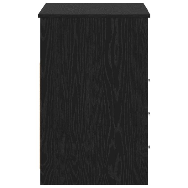 Бюро с рафт 2 pcs Черния дъб 140 x 50 x 76 см Инженерно дърво