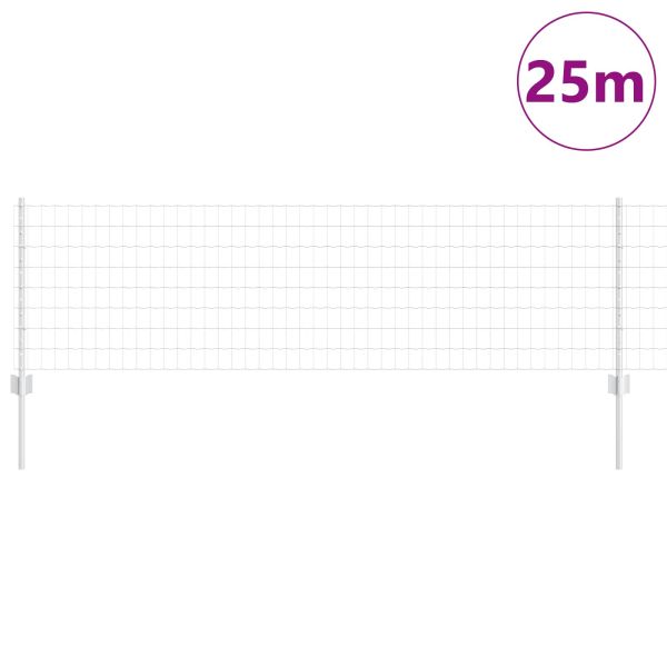 Ограда с пост Сребрист 0,6 x 25 м Стомана