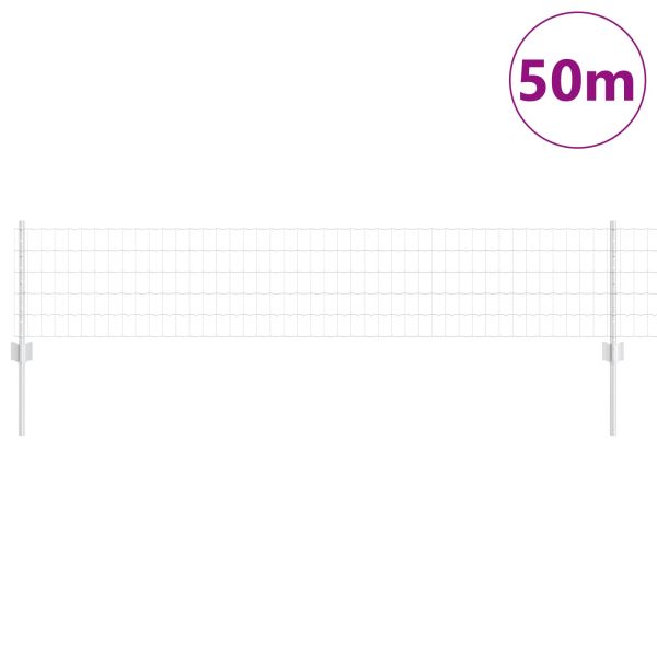 Ограда с пост Сребрист 0,4 x 50 м Стомана