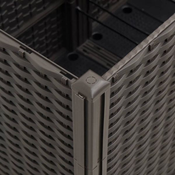 Градински сандък, кафяв, 160x40x53 см, PP