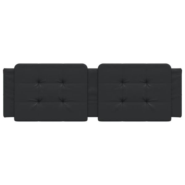 Мека табла за легло Zadar, черна, 152 см, изкуствена кожа