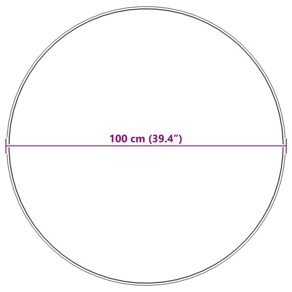 Противоплъзгащ килим от изкуствен заек Olite Бяло Ø 100 см
