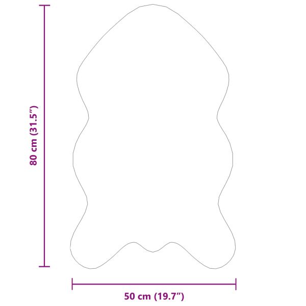 Противоплъзгащ килим от изкуствен заек Olite Бяло 50 x 80 cm