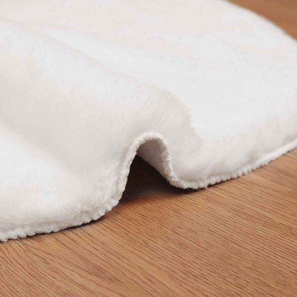 Противоплъзгащ килим от изкуствен заек Olite Бяло 60 x 90 cm