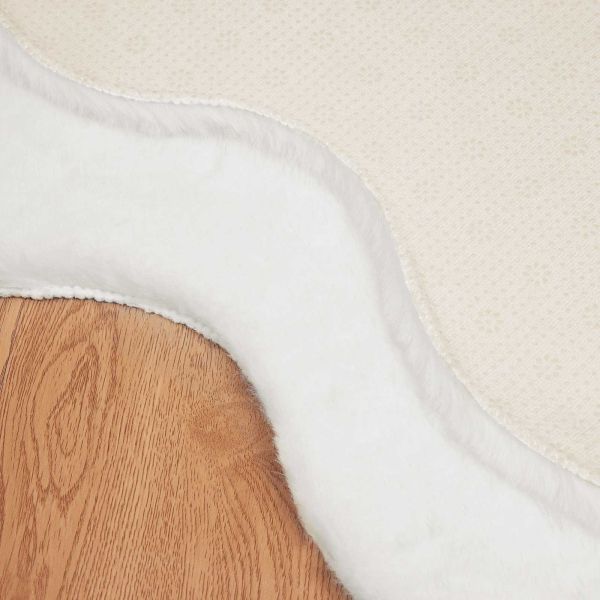 Противоплъзгащ килим от изкуствен заек Olite Бяло 60 x 90 cm