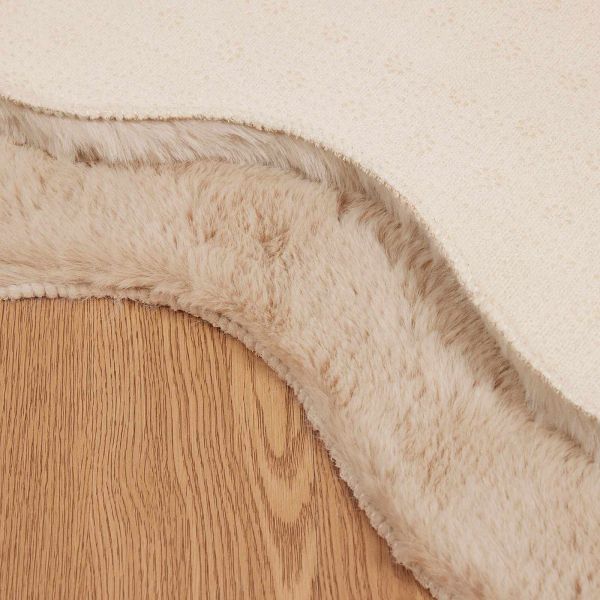 Противоплъзгащ килим от изкуствен заек Olite Таупе 80 x 120 cm