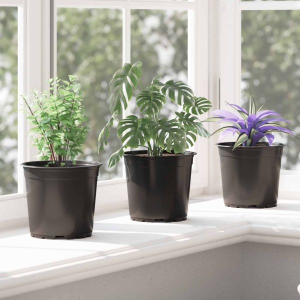 Цветна саксия 50 pcs Черно Ø 15 x 13 см Пластмаса