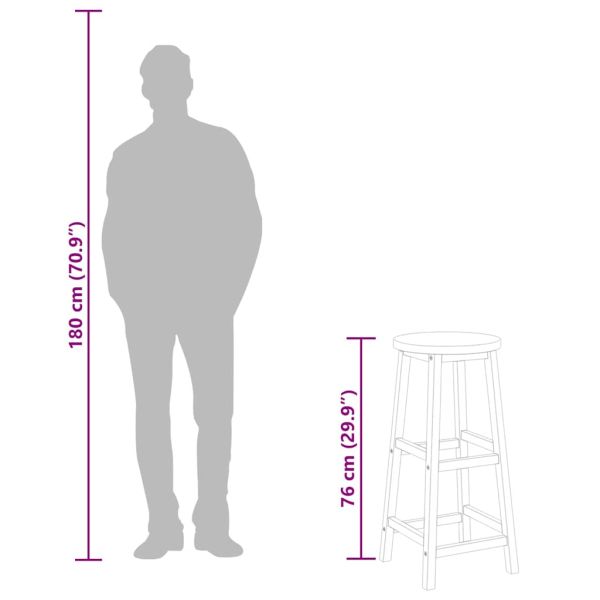 Бар табуретки, 4 бр, акациево дърво масив