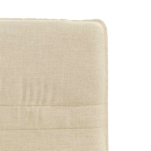 Трапезни столове, 2 бр, кремави, текстил