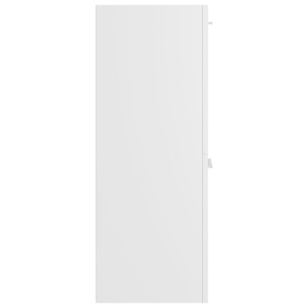 Шкаф за баня, бял, 30x30x80 см, инженерно дърво