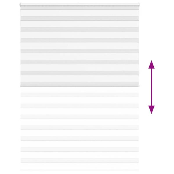 Зеброва щора бял 160x230 см ширина на плата 155,9 см полиестер