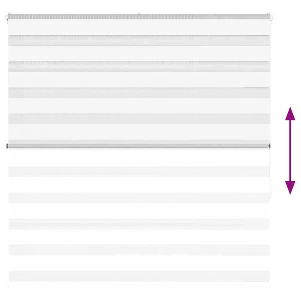 Зеброва щора бял 150x150 см ширина на плата 145,9 см полиестер