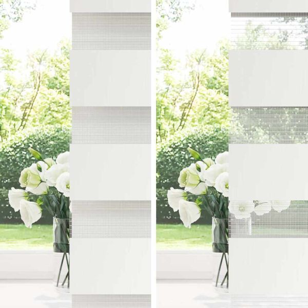 Зеброва щора бял 150x150 см ширина на плата 145,9 см полиестер