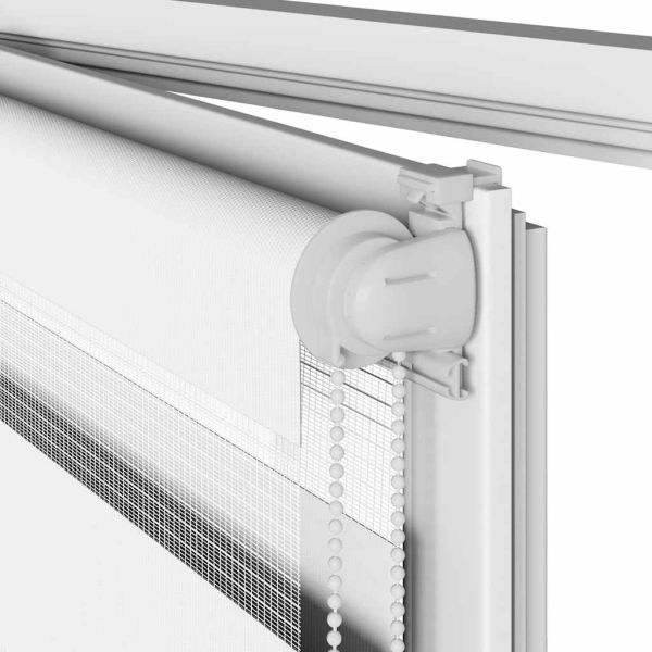 Зеброва щора бял 150x150 см ширина на плата 145,9 см полиестер