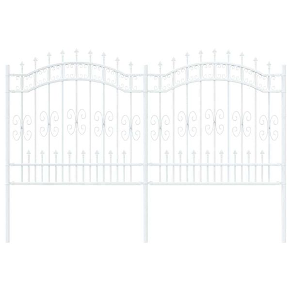 Градска ограда Бяло 240 x 166 см Прахово покритие стомана