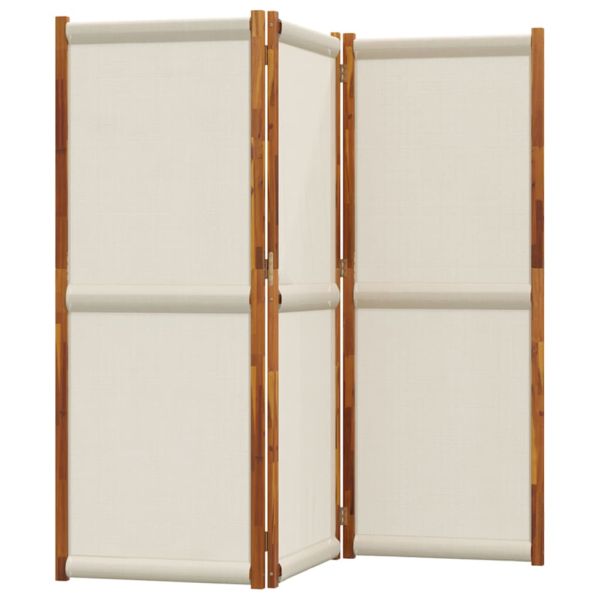 Параван за стая, 3 панела, светлосив, 210x180 cм