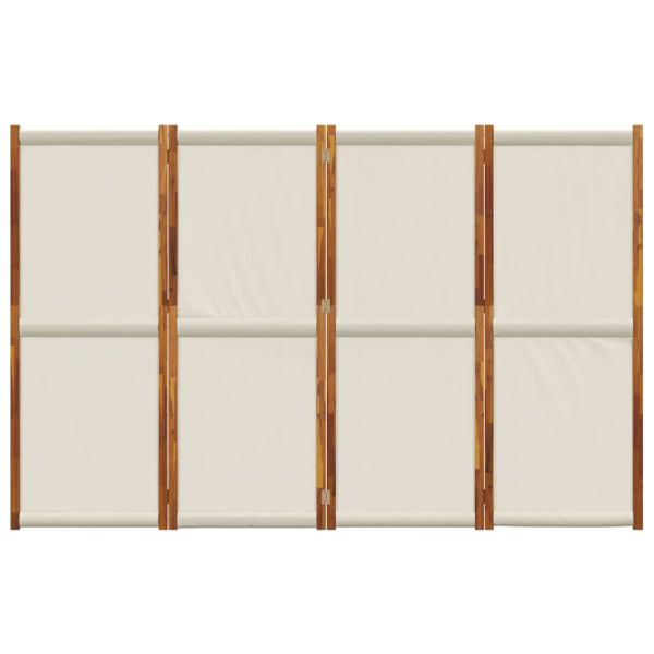 Параван за стая, 4 панела, светлосив, 280x180 cм