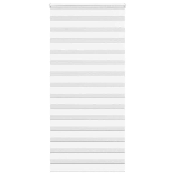 Зеброва щора бял 100x230 см ширина на плата 95,9 cm полиестер