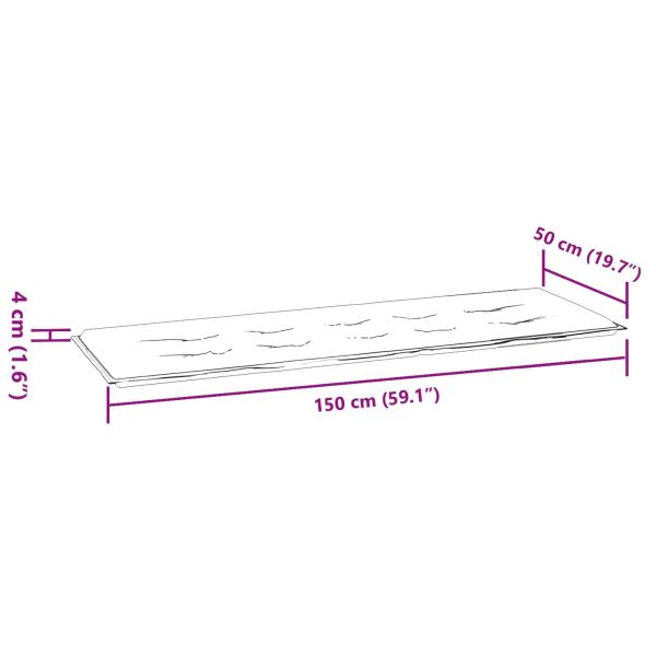 Пад за пейка Листо На листа 150 x 50 x 3 cm Оксфордска тъкан