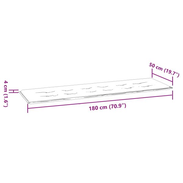 Пад за пейка Мотив с листа 200 x 50 x 3 cm Оксфордска тъкан