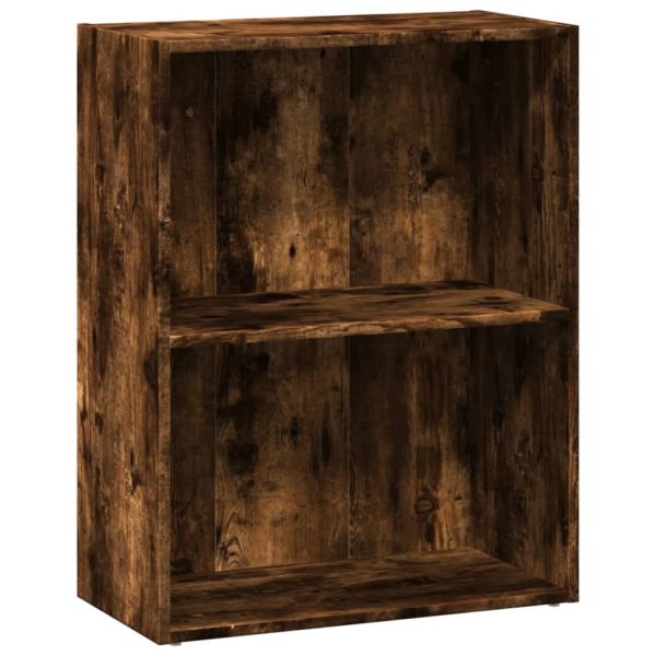 Библиотека, опушен дъб, 60x30x77 см, инженерно дърво