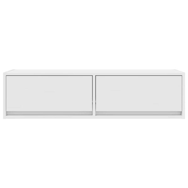ТВ шкаф с чекмедже Бяло 100 x 31 x 25,5 см Инженерно дърво