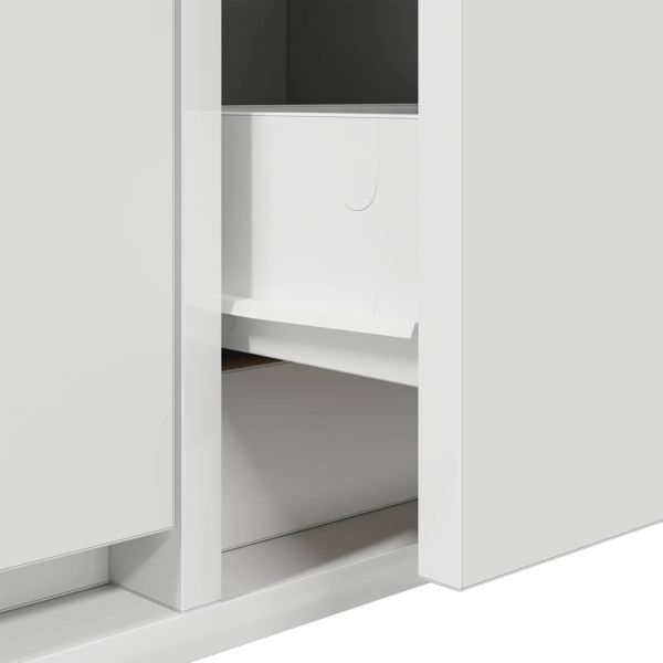 ТВ шкаф с чекмедже Бяло 100 x 31 x 25,5 см Инженерно дърво