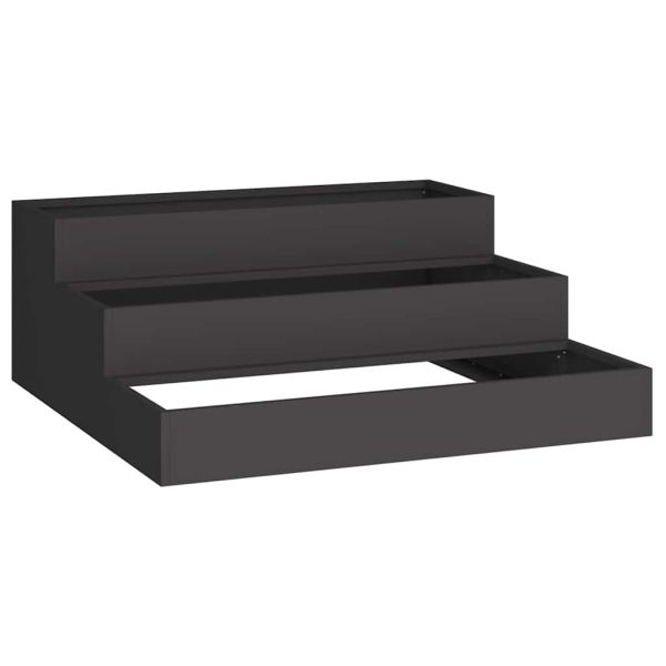 Градинска саксия Черно 90 x 90 x 35 см