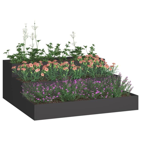Градинска саксия Черно 90 x 90 x 35 см