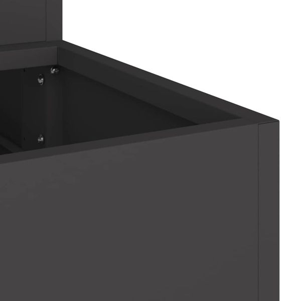 Градинска саксия Черно 90 x 90 x 35 см