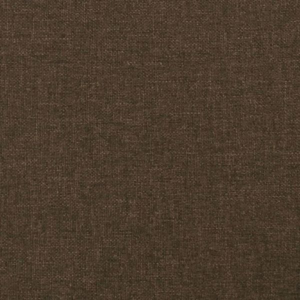 Горна табла за легло с уши, тъмнокафява,203x23x118/128 см, плат