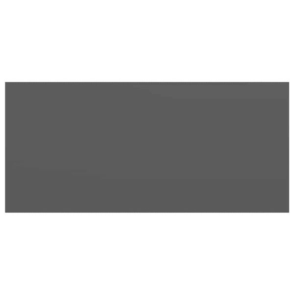 Окачен стенен рафт, сив гланц, 50x23x3,8 см, МДФ