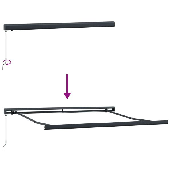 Сгъваем навес Червено 350 x 250 cm Текстил и Метал