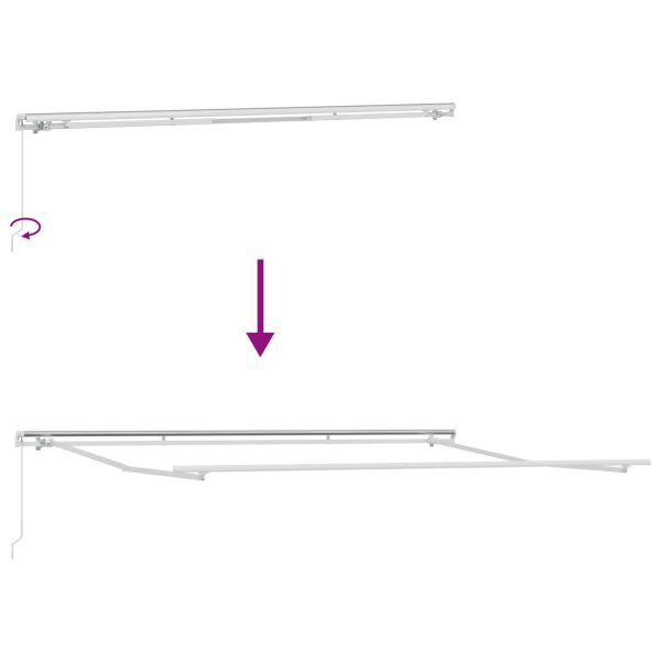 Сгъваем навес Бяло 400 × 300 cm Полиестер и алуминий