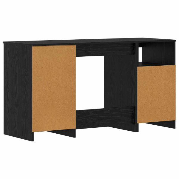 Бюро с рафт 2 pcs Черния дъб 140 x 50 x 76 см Инженерно дърво