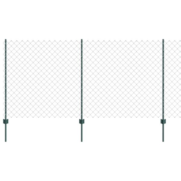 Ограда с пост Зелен 1,2 x 25 m Стомана и PVC