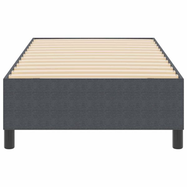 Платформено легло Тъмен сив 90 x 190 cm Кордюрова тъкан